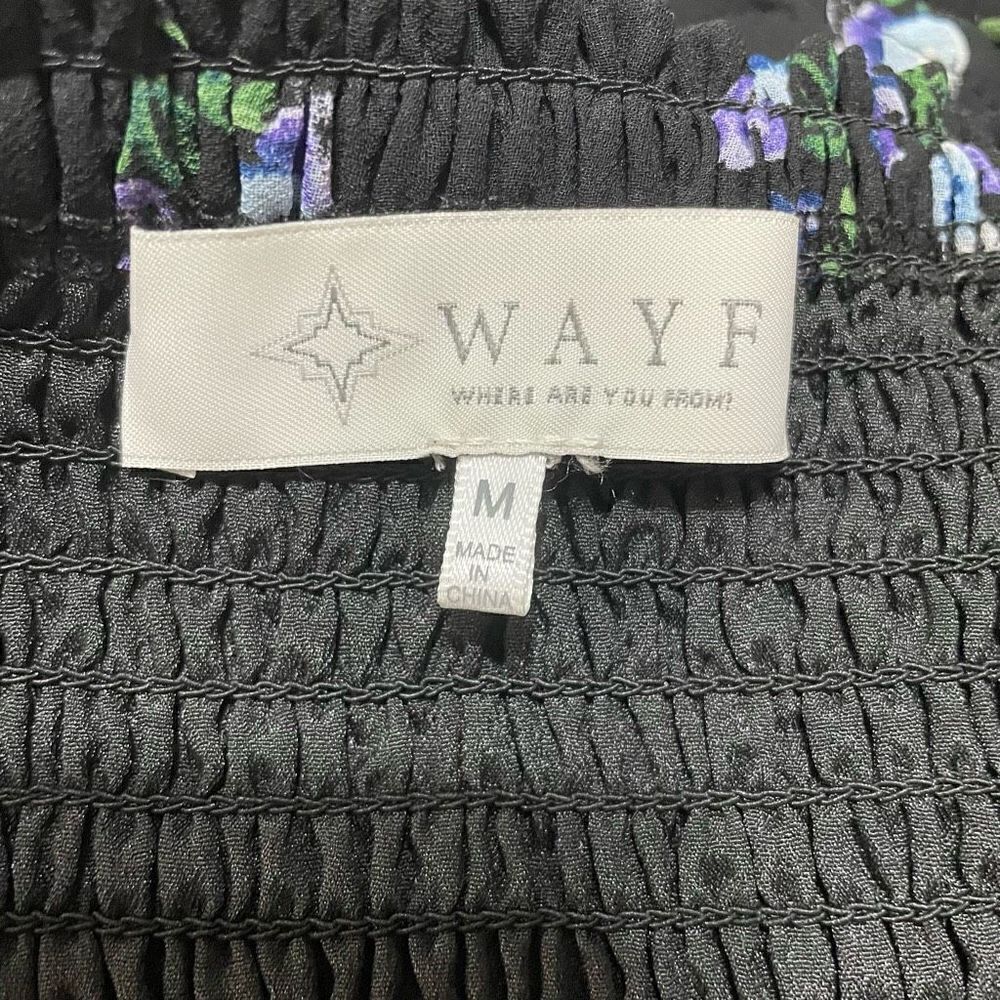 WAYF Black Floral Ruffled Mini Skirt Women's Medium - Picture 5 of 6